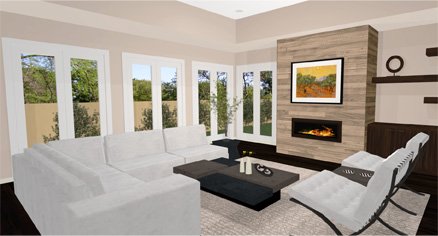 Home Designer Software - Sample Gallery  Daytona Modern living room